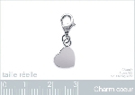 Charm pour votre gourmette- coeur en argent massif